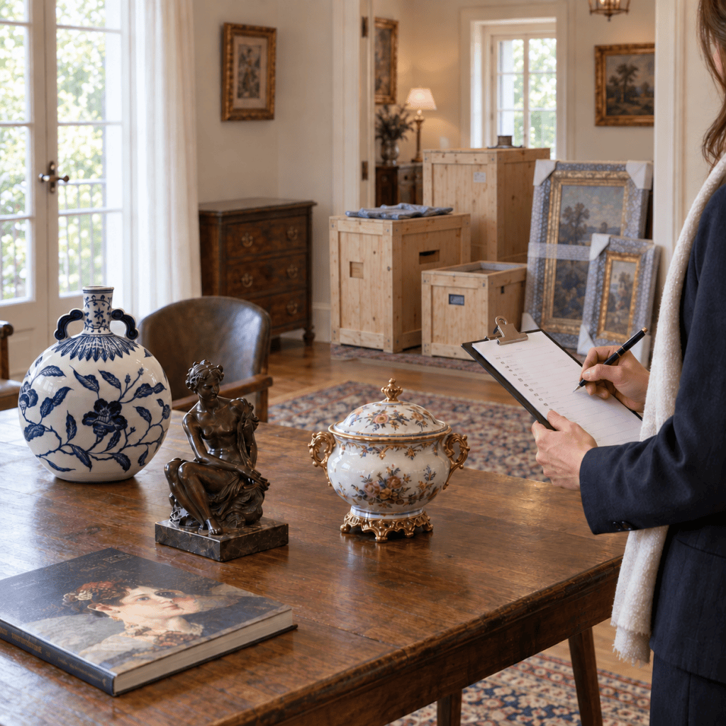 Art, antiques, and household contents being reviewed for sale
